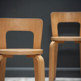 A set of four original model 65 chairs by Alvar Aalto for Artek