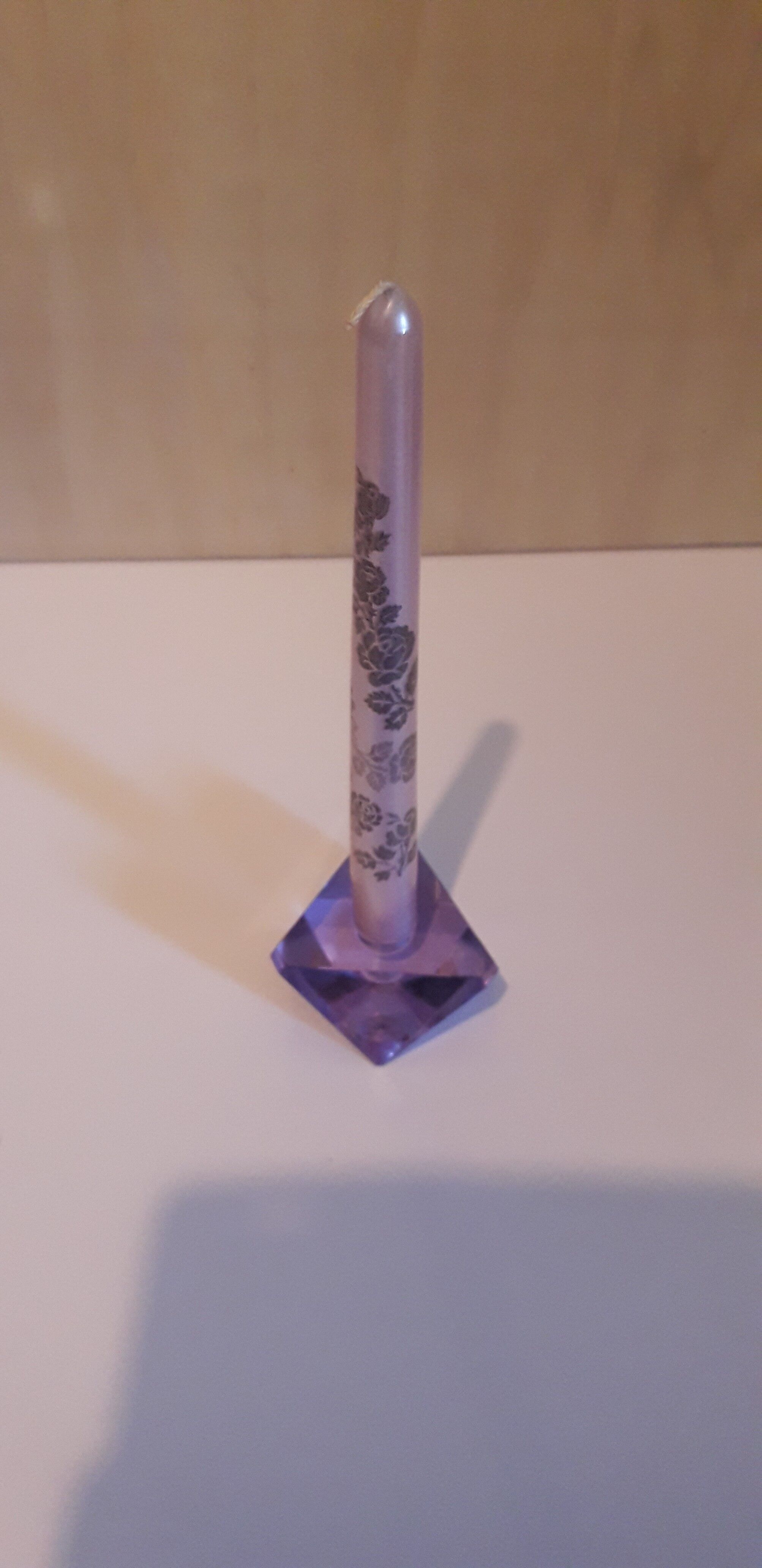 Murano cut glass candle holder