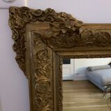 Golden ornate antique mirror 75x110cm