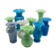 Ensemble de 9 vases opaline collar vases