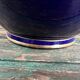 Large round old blue planter Luneville