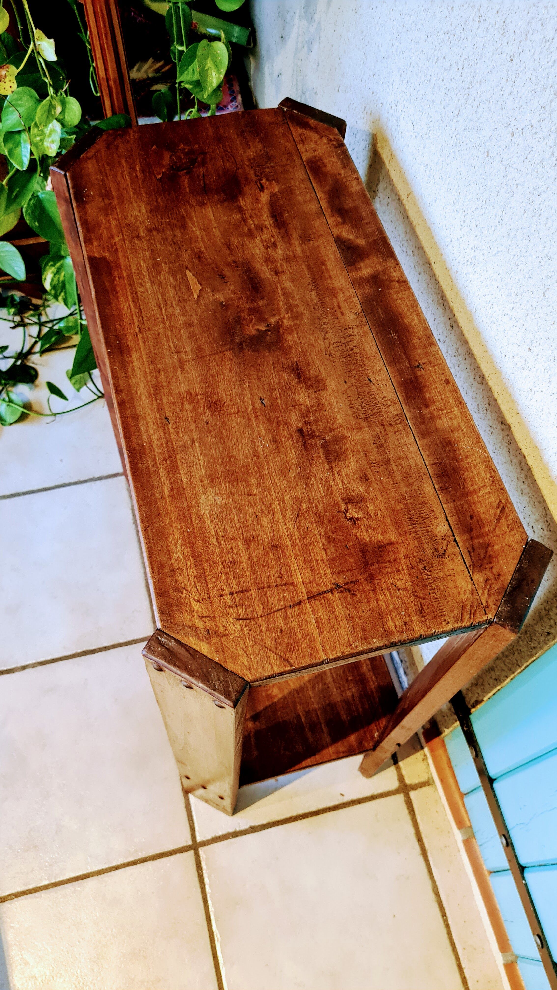 Art Deco solid wood console