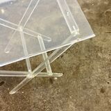 Vintage folding plexiglass table