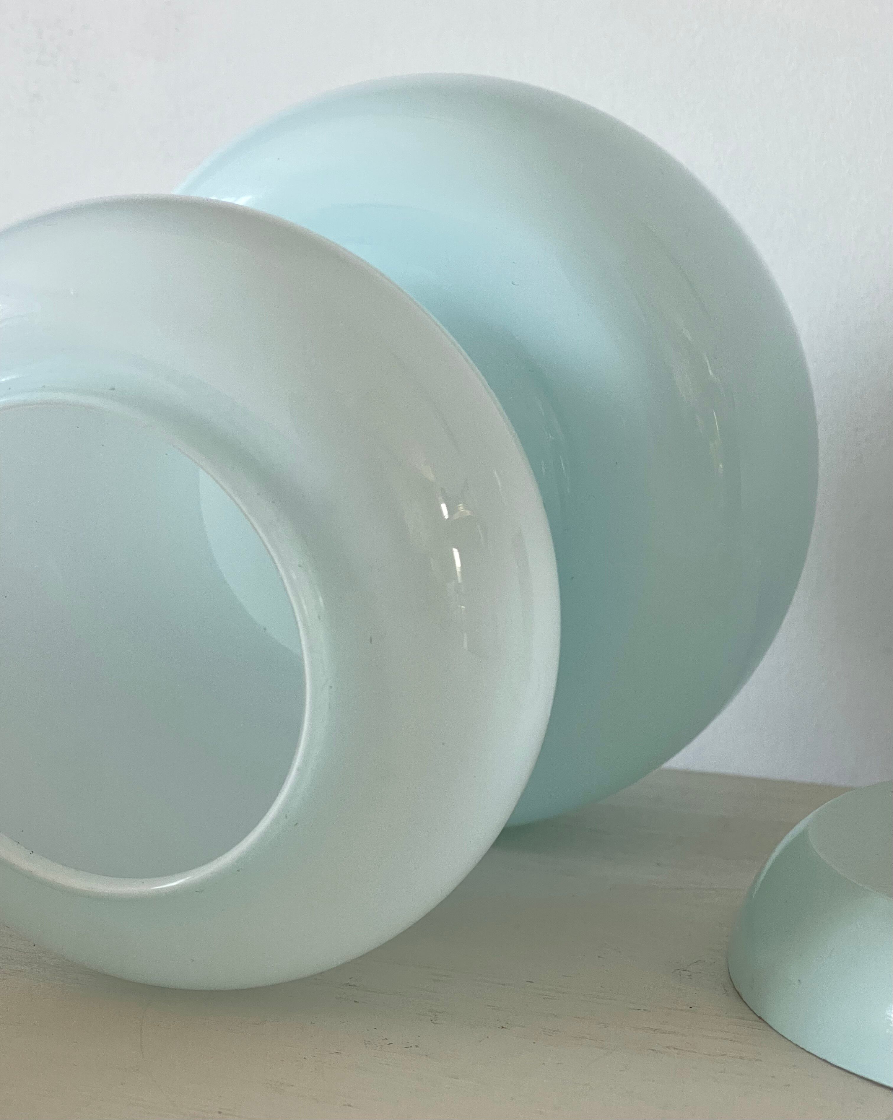 Lampe champignon en opaline 1970.