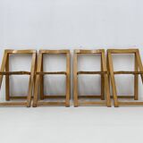 Ensemble de 4 chaises pliantes Aldo Jacober pour Alberto Bazzani, années 1960