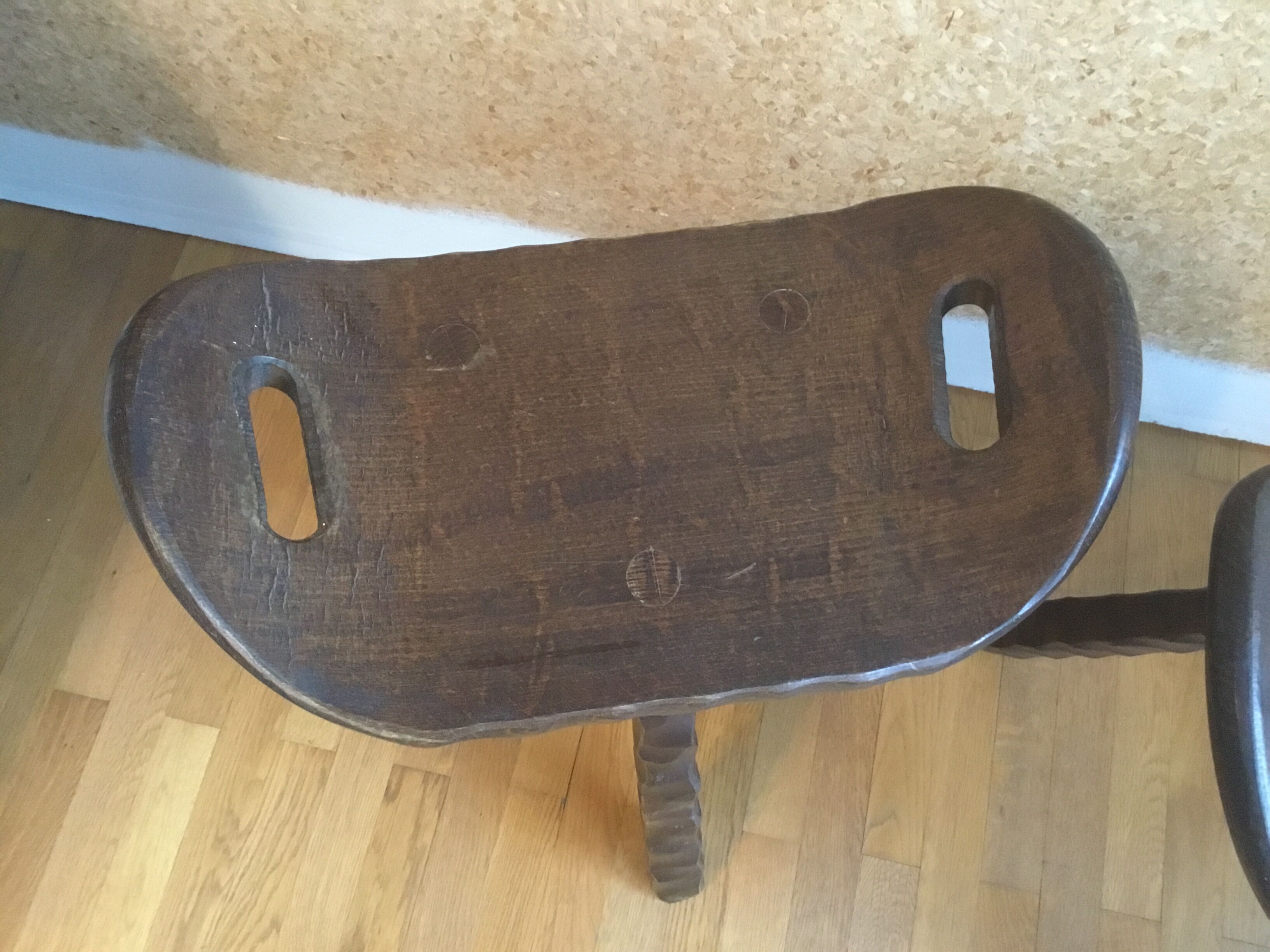 Pair of brutalist stools