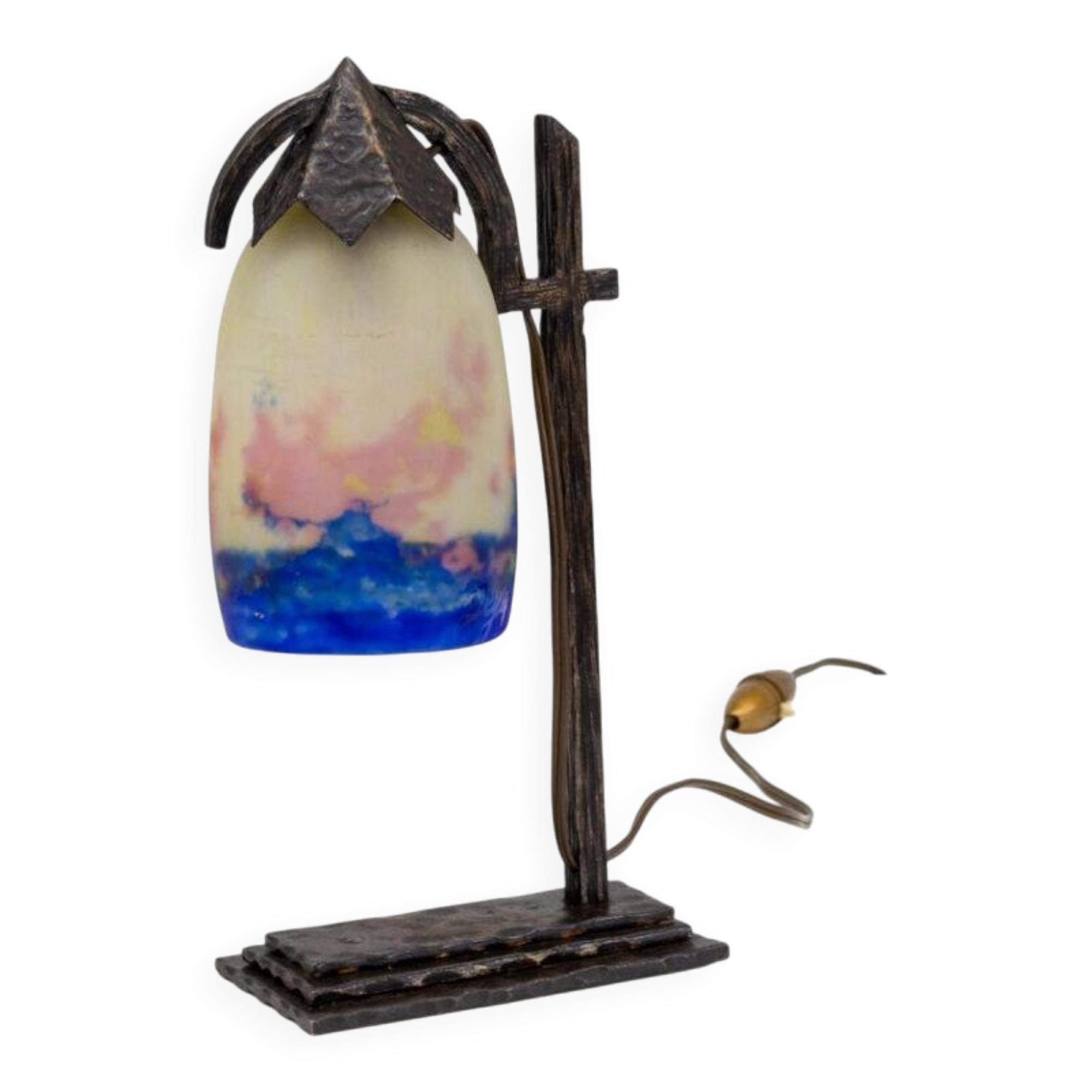French Art Deco Degué table lamp
