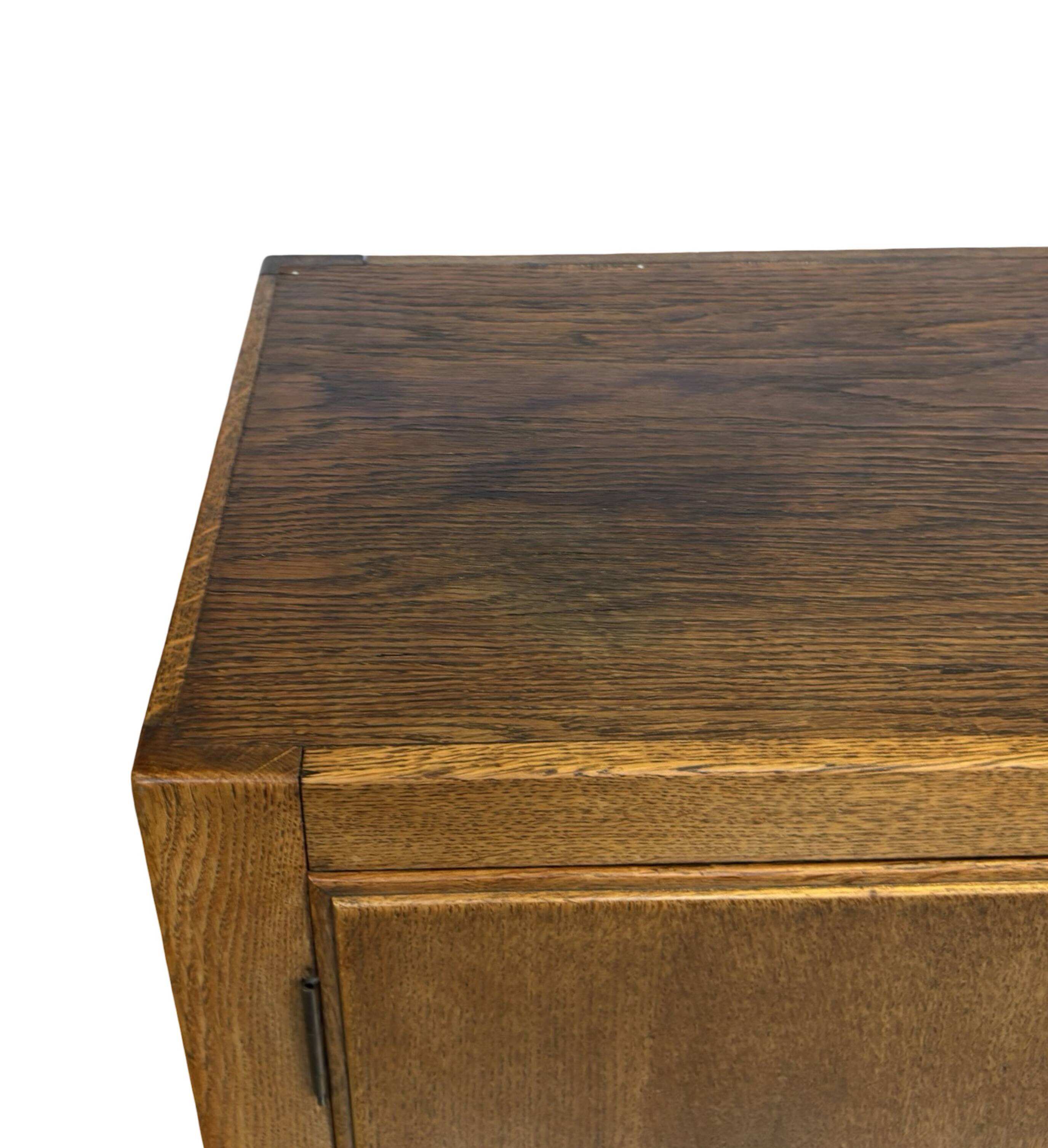 Art Deco XL Wall Cabinet Bookcase 1930s Oak Open Cabinet The Netherlands