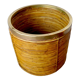 Rattan and brass planter basket, Italy, 1970
