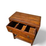 Solid wood bedside table