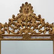Mirror with Acanthus Crest and Marbled Borderby Deknudt, Belgium, 20th Cent