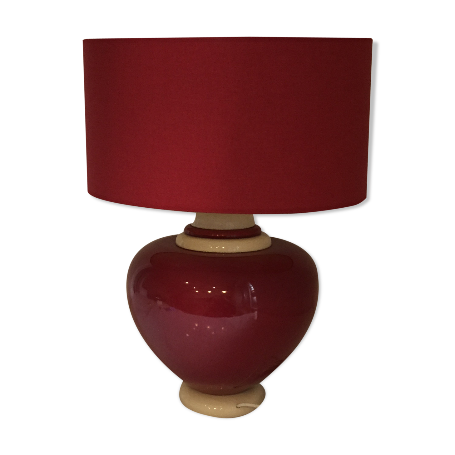 Ceramic table lamp, François Châtain France 1980s