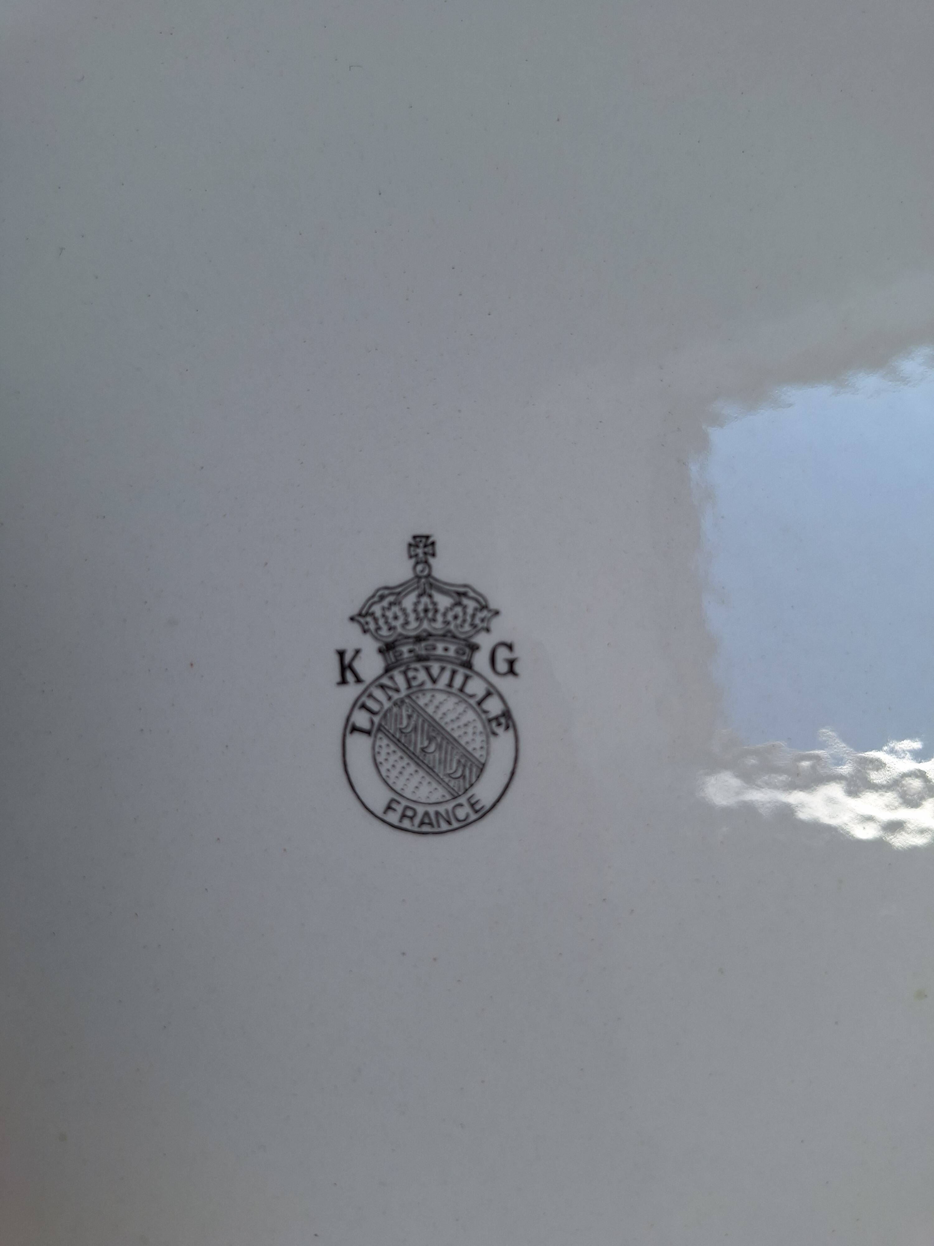 Vintage yellow orange and white dinner plates