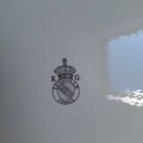 Vintage yellow orange and white dinner plates