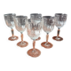 6 verres à vin transparents VMC Reims France, larme, diamant Roxane 4 cl