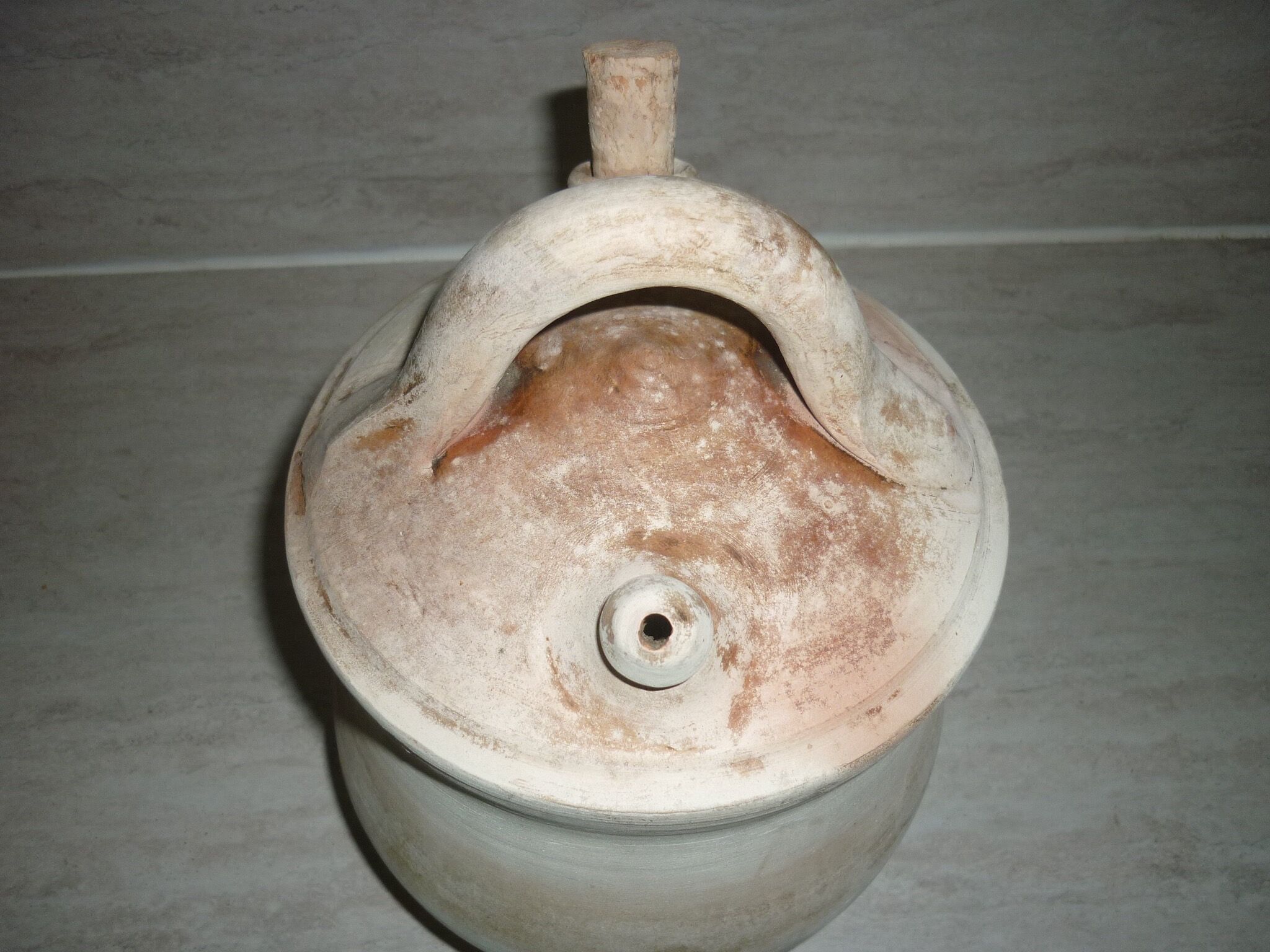 Ancient natural terracotta jug