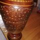 Vase en bois laqué et décoré
