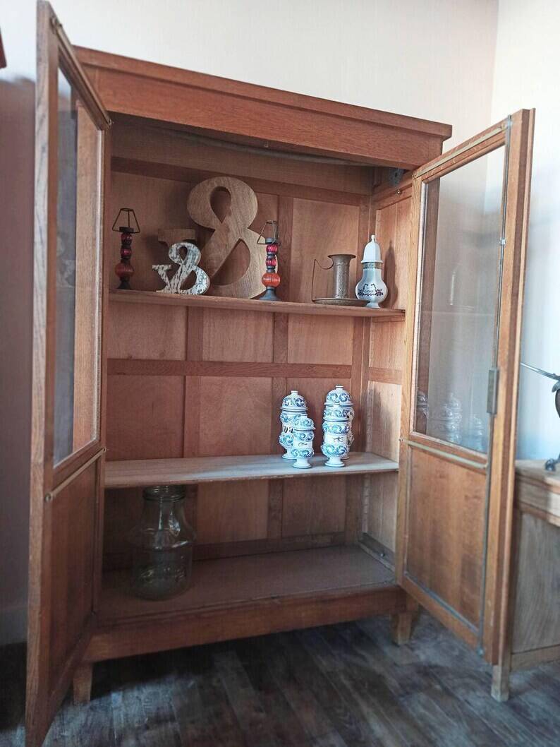 Wardrobe, solid wood wardrobe, vintage wardrobe, display cabinet, crockery.