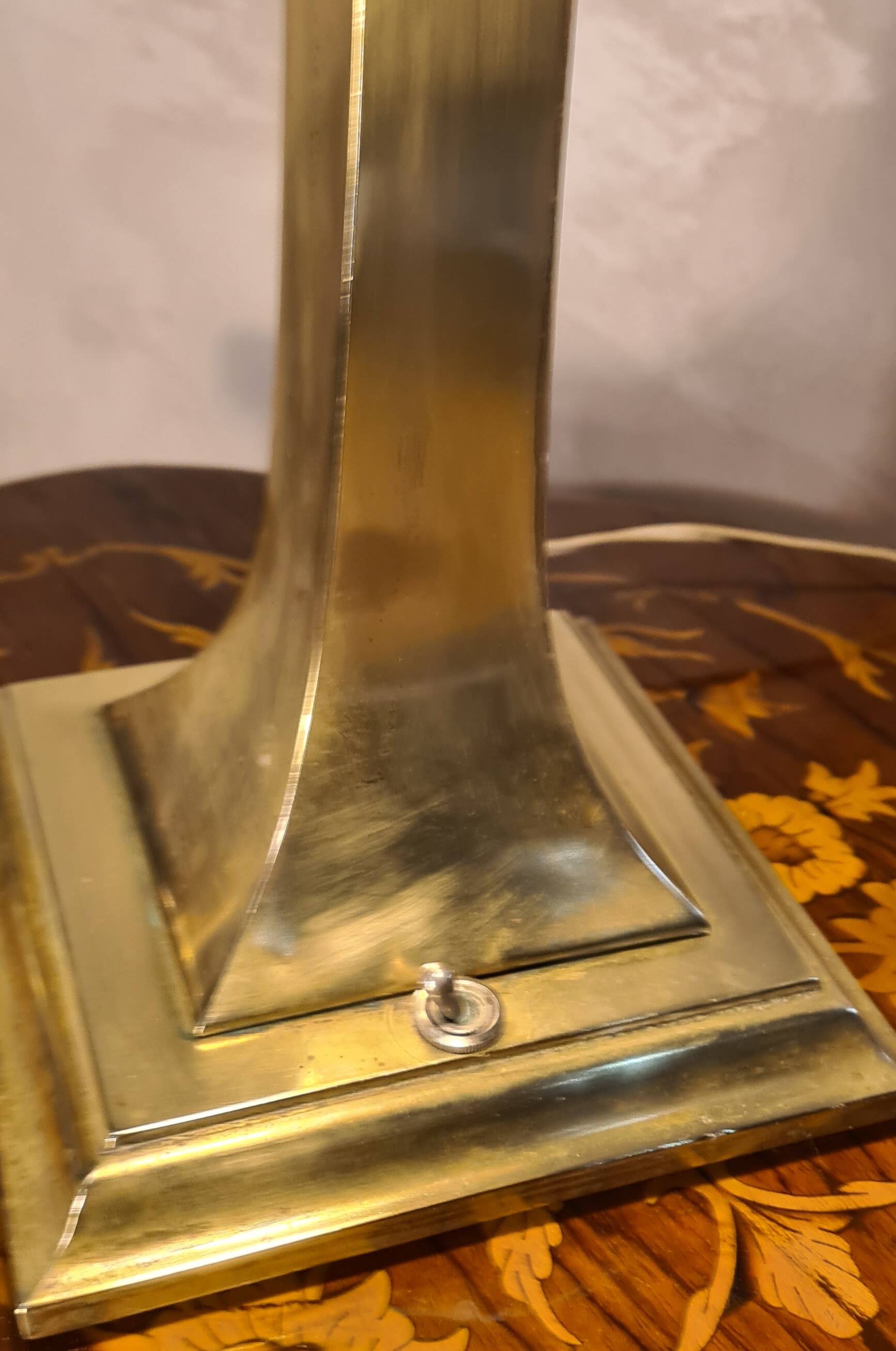 Art Deco brass desk lamp from the 1930s to 1950s, electric OK, h43x30