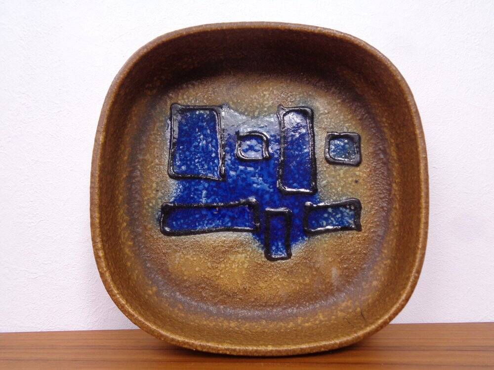 Glazed Lava Ceramic Bowl from Scheurich, Germany, 1970s