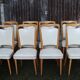 série de 8 chaises vintage skaï et bois