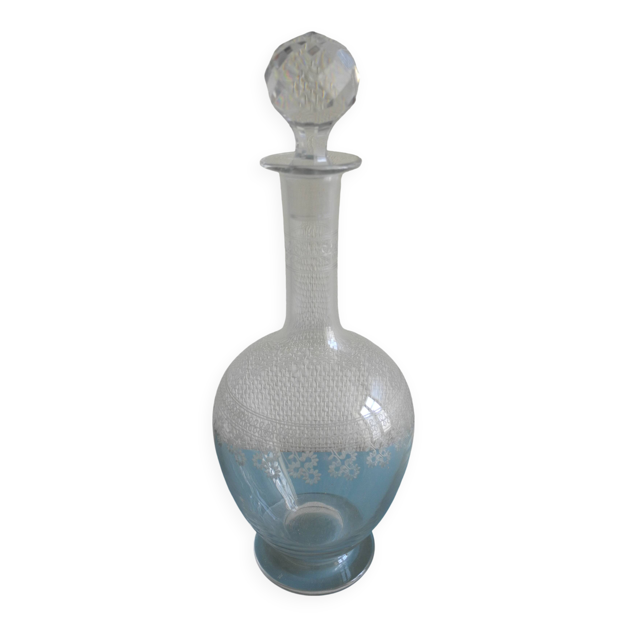 Crystal wine carafe Baccarat Pompadour antique crystal wine decanter