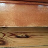 Tawny leather canape