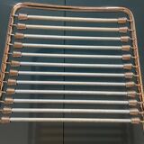2 metal chairs with bungee cords