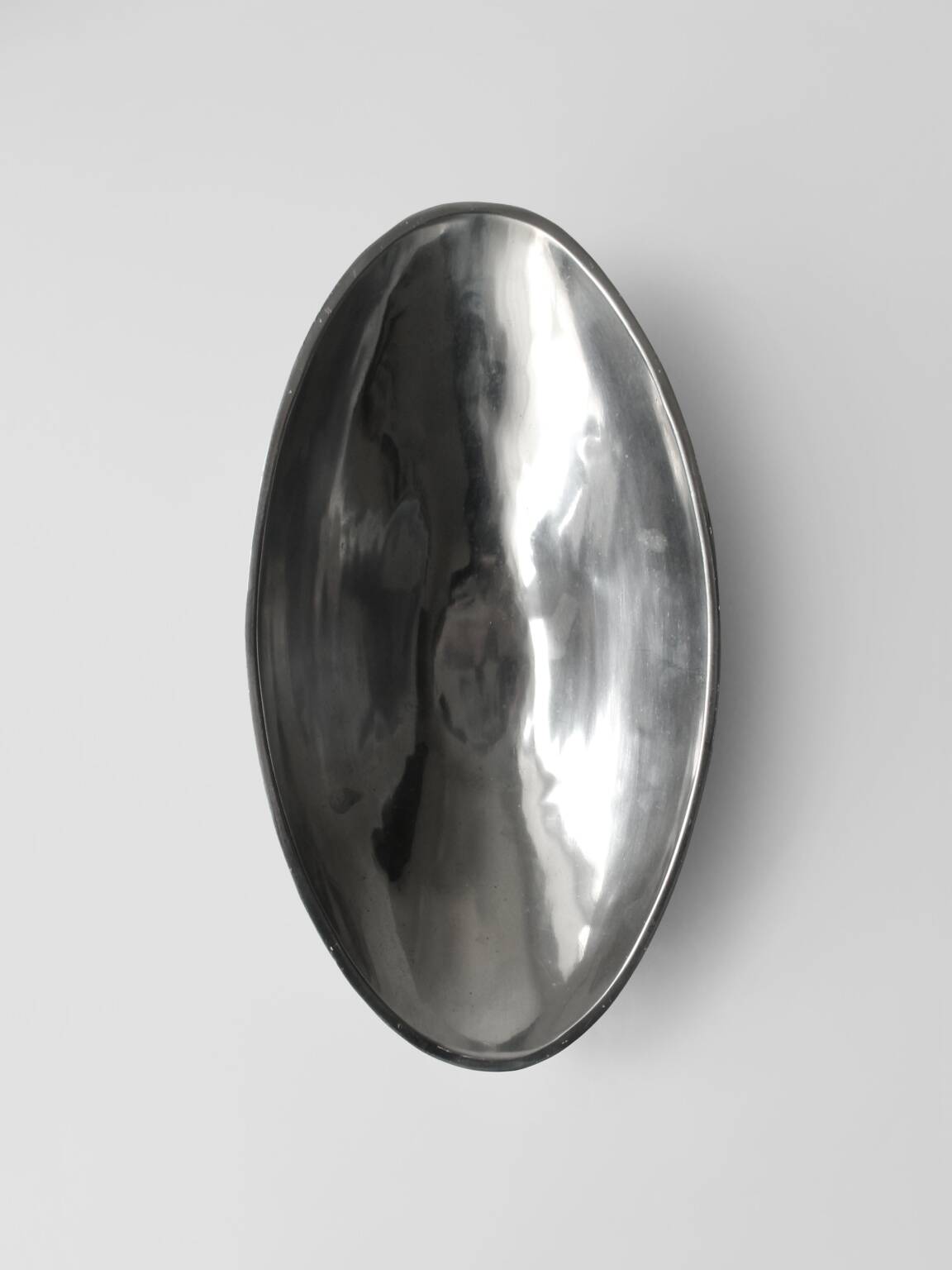 Polished Aluminum Contemporary Large Deep Bowl