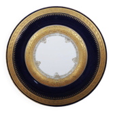 Antique gilded porcelain plate – F Paulhat Limoges