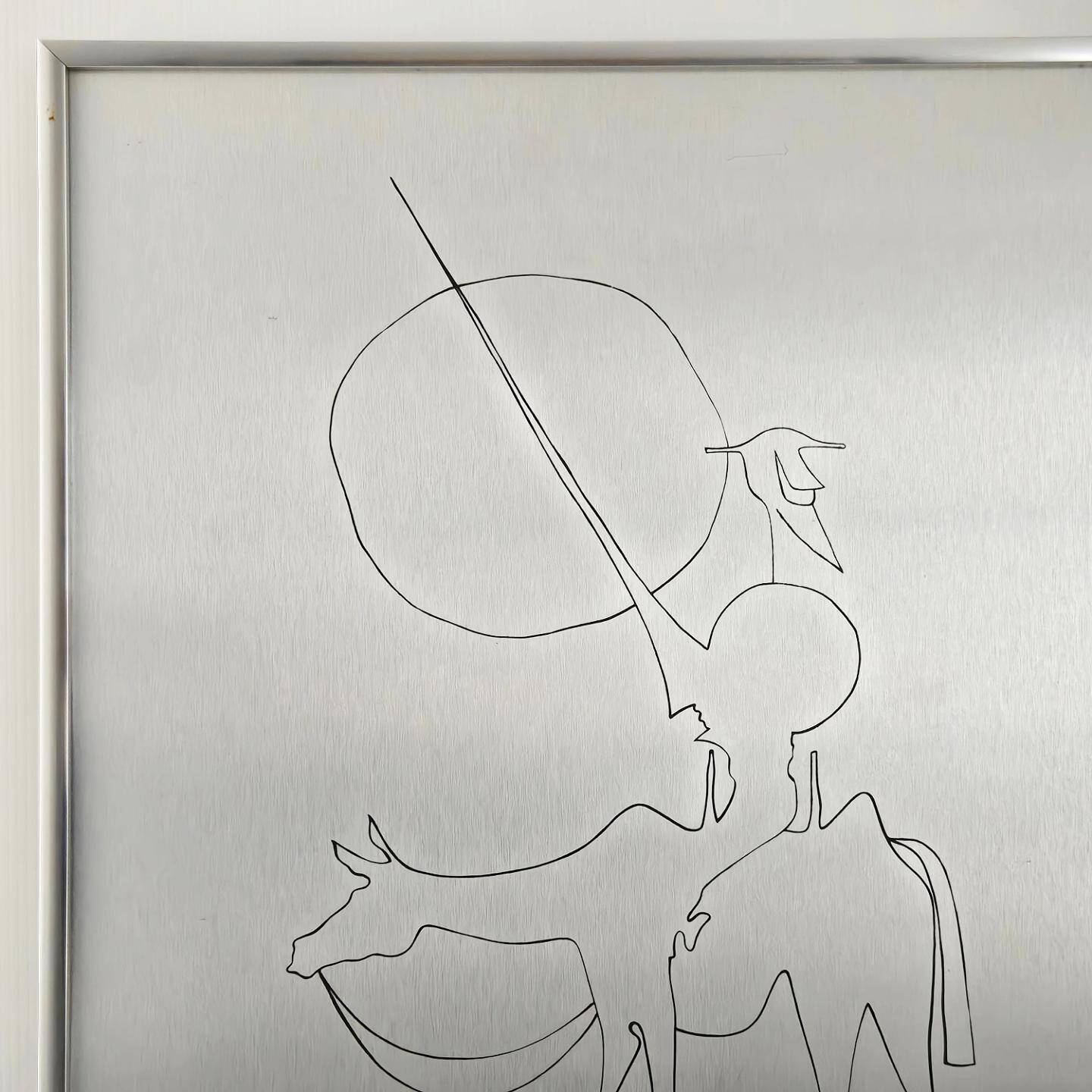 Tableau Don Quichotte vintage 1970