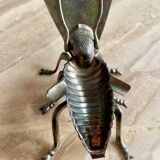 Vintage brass fly ashtray