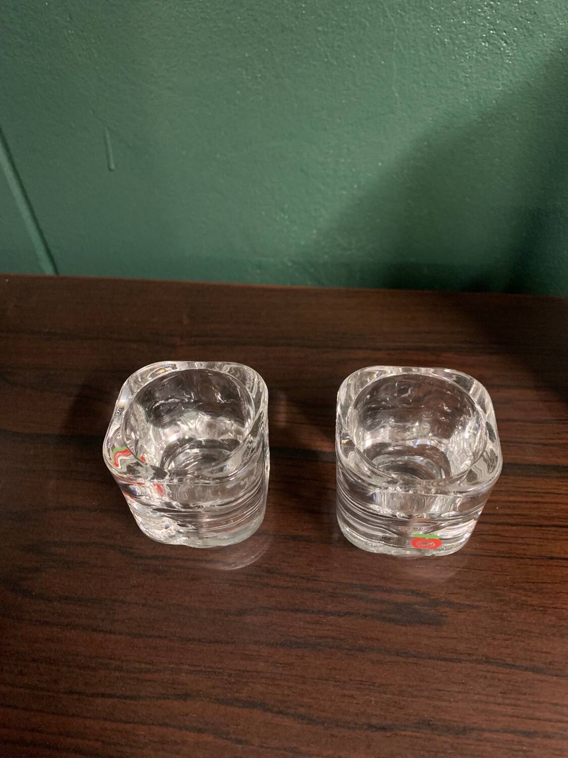 Pair of Glass Candlesticks by GULF, 1970s