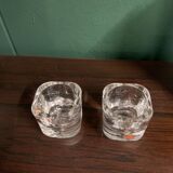 Pair of Glass Candlesticks by GULF, 1970s