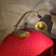 lampe de notaire  art deco, bureau, 1920 a 40 laiton et socle bois vernis h