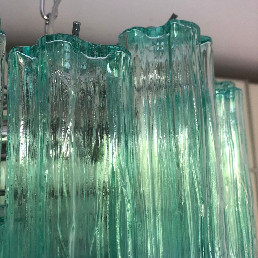 Green wather “tronchi” murano glass chandelier d50