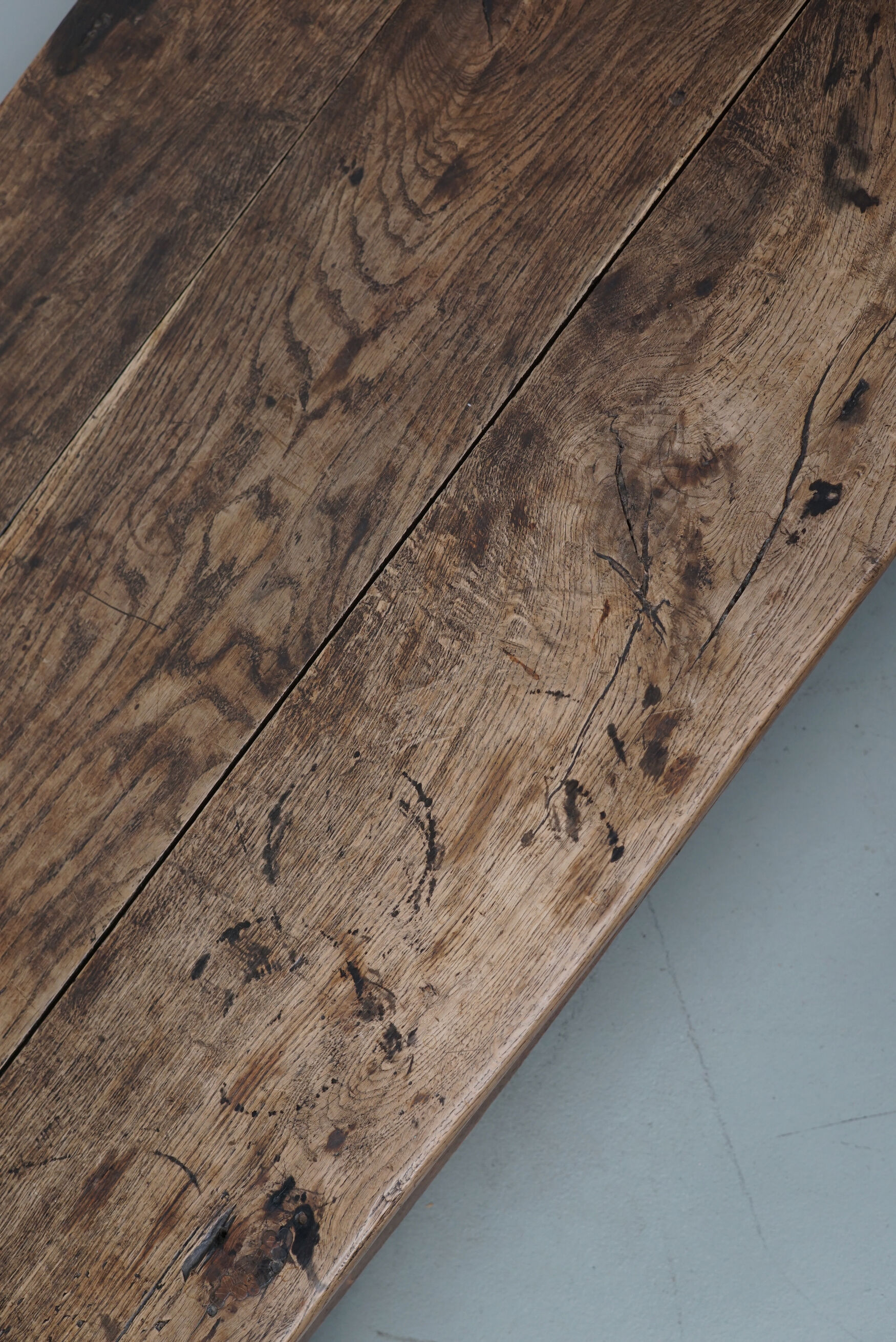 French 19th century farmhouse rustic natural chestnut coffee table