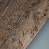 French 19th century farmhouse rustic natural chestnut coffee table