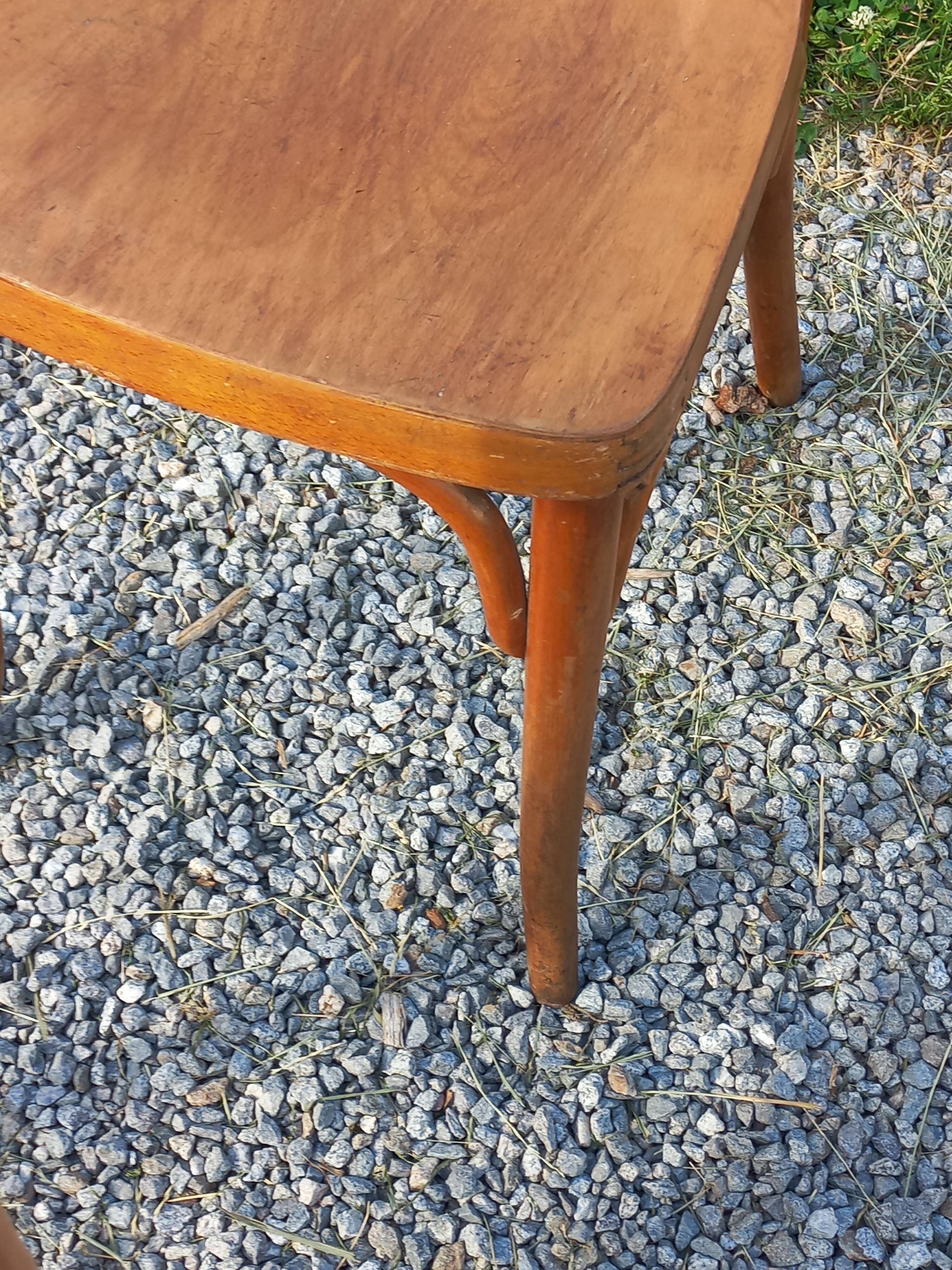 Set of 4 Thonet bistro chairs from the 1950s.