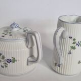 Pillivuyt porcelain tea or coffee service, floral model, Paris exhibition 1900