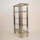 Étagère en chrome et laiton de style Hollywood Regency, années 1970