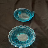 Poule en verre de laitier rare