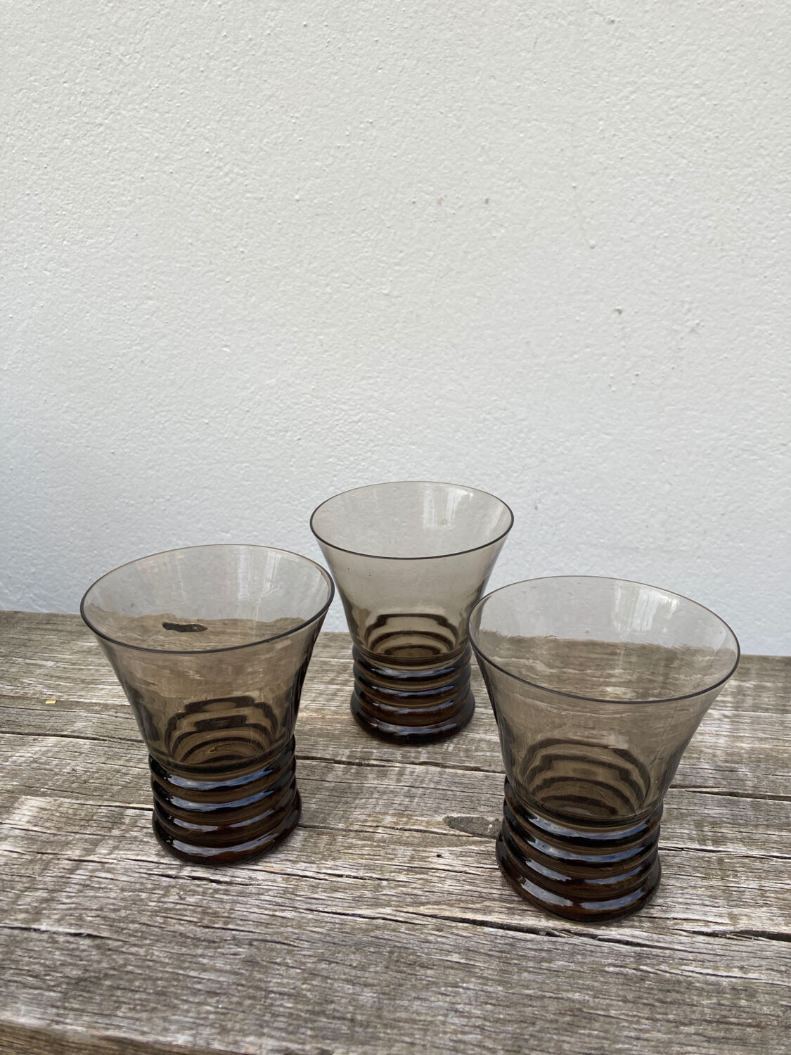 Set of 3 vintage crystal glasses