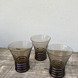 Set of 3 vintage crystal glasses
