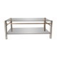 Table en verre et métal chromé