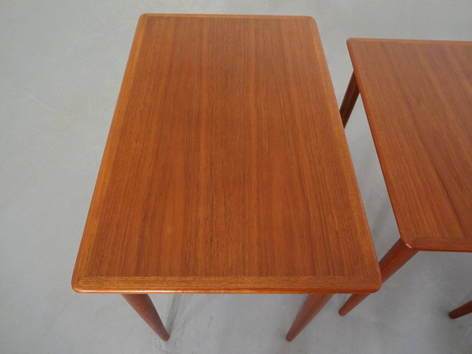 Danish Teak Nesting Tables, 1960s, Set of 3