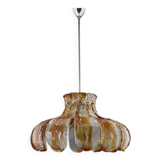 1970s Large Murano Glass Chandelier Mazzega, Italy