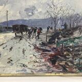E. Febvre - Oil On canvas “caravan”