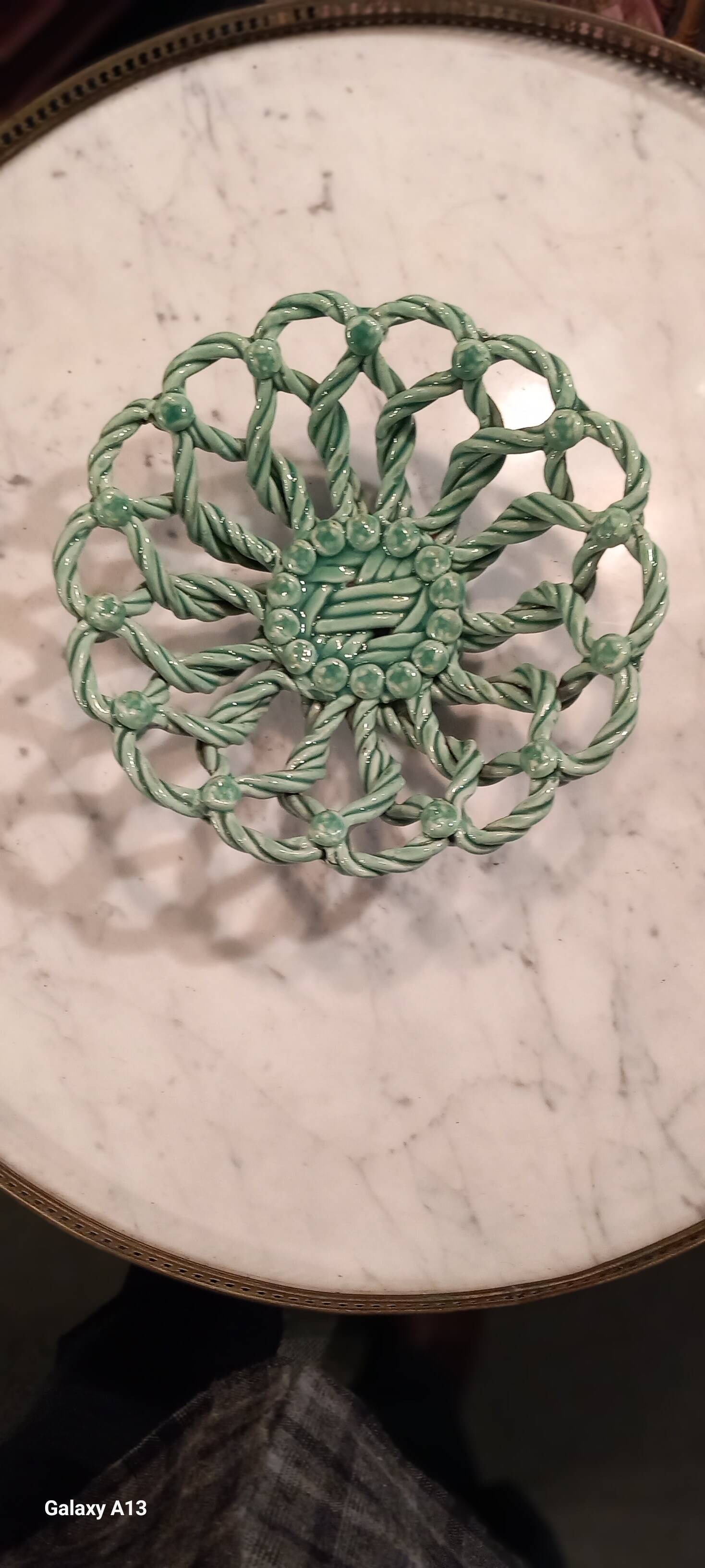 Vallauris ceramic braided cup