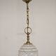 Vintage glass pendant lamp from Clichy